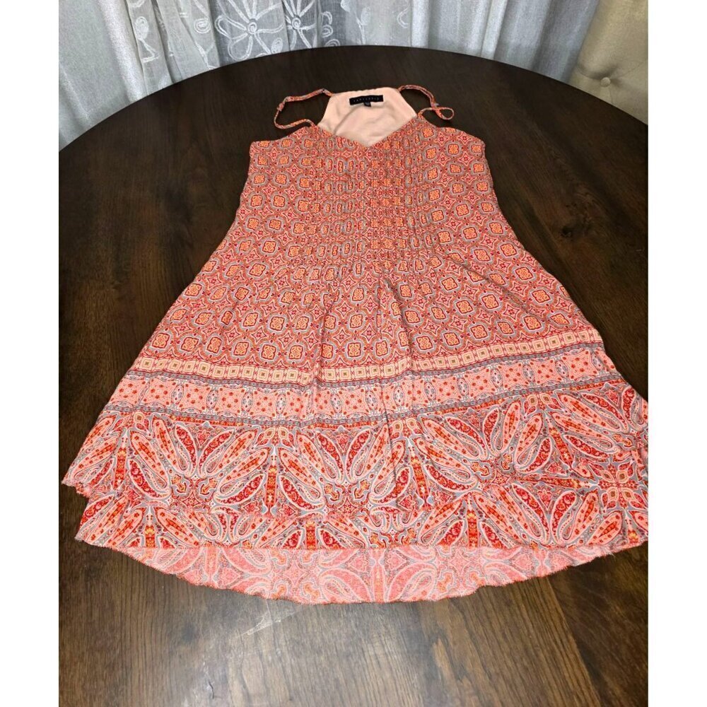 Sanctuary Tank Sleeveless Summer Floral Orange Women's Size XS‎